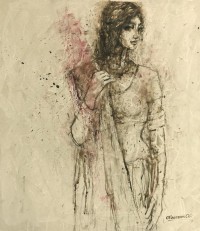 Moazzam Ali, 21 X 24 Inches, Watercolour Drawing on Paper, Figurative Painting, AC-MOZ-029